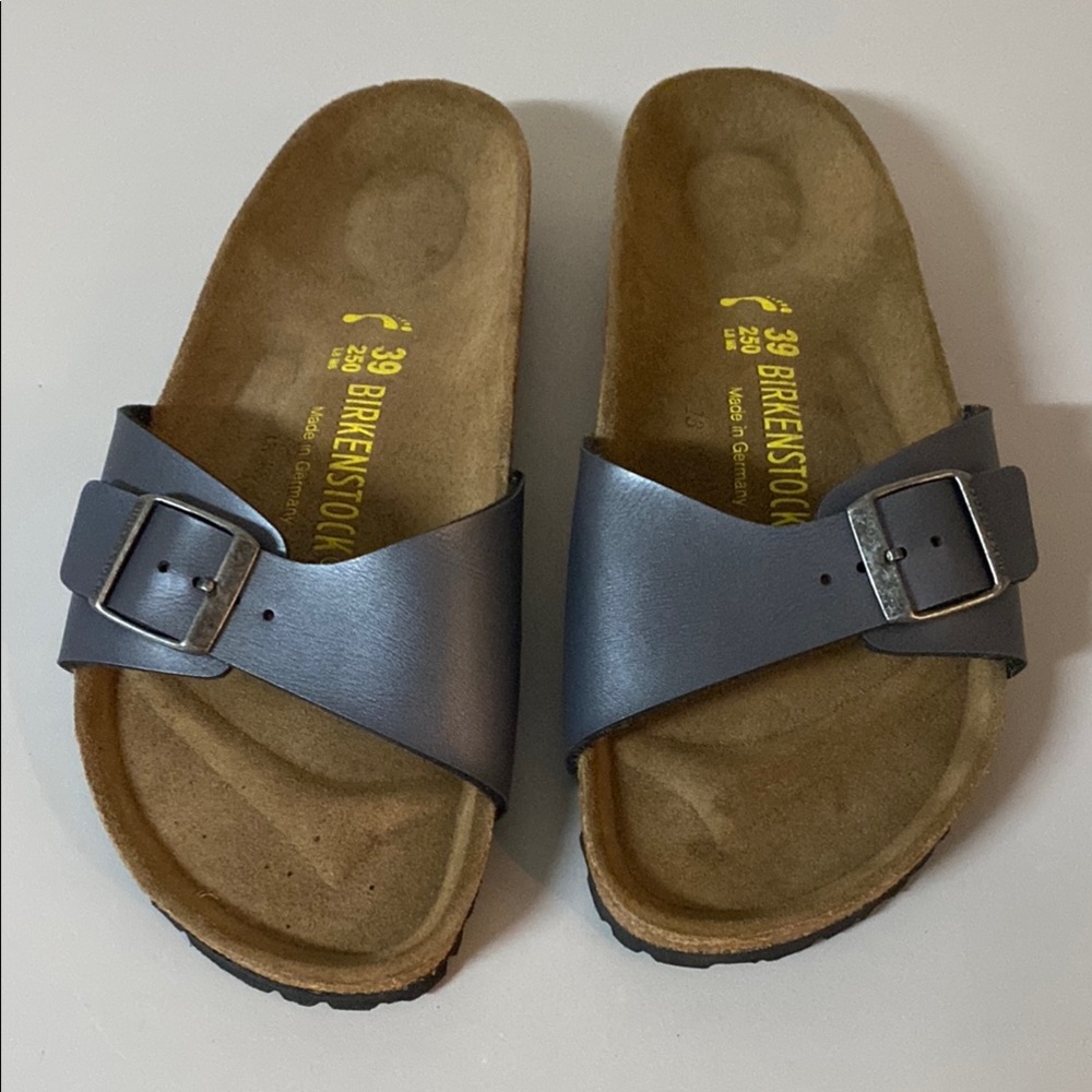 Birkenstock Metallic Gray Sandals